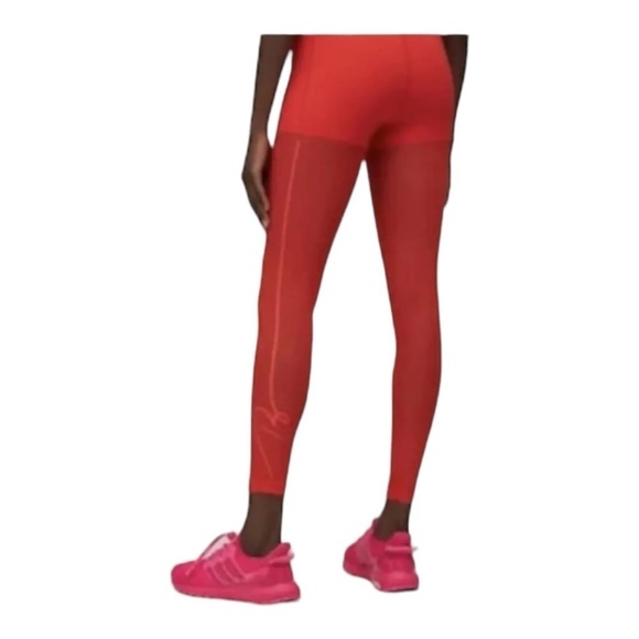 IVY PARK ADIDAS Red Mesh High Neck Sports Bra High Rise Leggings 2 Piece Set 1XL - Picture 15 of 16
